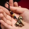 Horse Shaped Brass Keychain Wallet Key Hanging Accessory Symbolic of Power and Prosperity for Everyday Carry