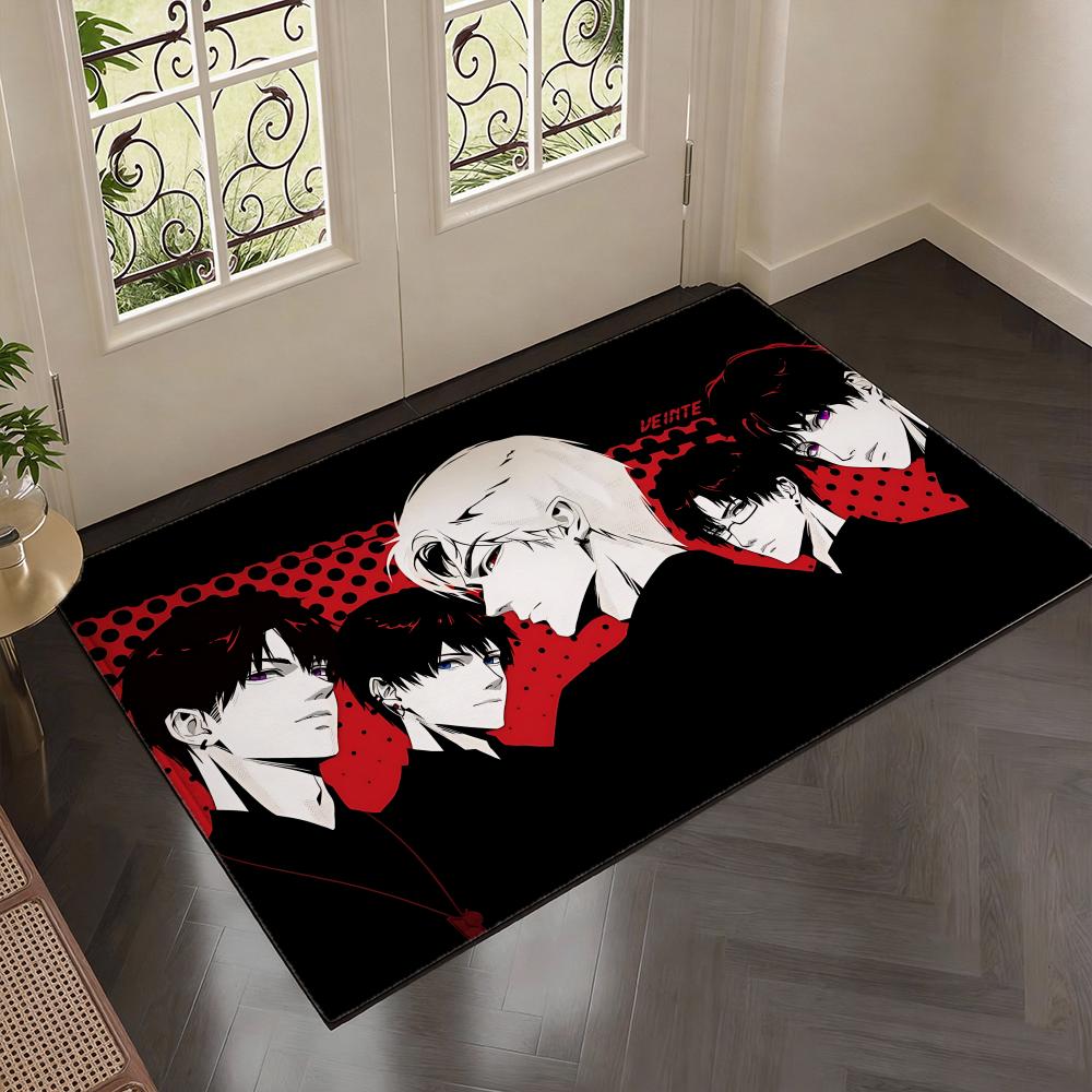 Fantasy Game L-Love and Deepspace Floor Mat Soft Thickened Flannel Door Mat Non-Slip Living Room Rug Home Decor