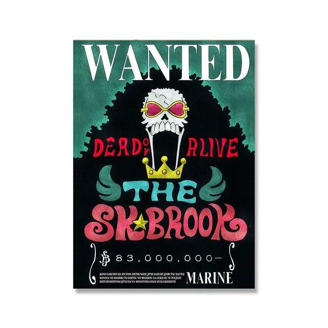 One Piece Canvas Paintings Luffy Japanese Anime Poster Bounty Picture and Print Home Decor for Living Room Kids Gifts Decoration No Frame