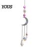 Wall Hanging Decor Colorful Crystal Suncatcher, Sun Catcher for Windows, Healing Glamorous Decoration Home, Crystals Prism Rainbow Maker,