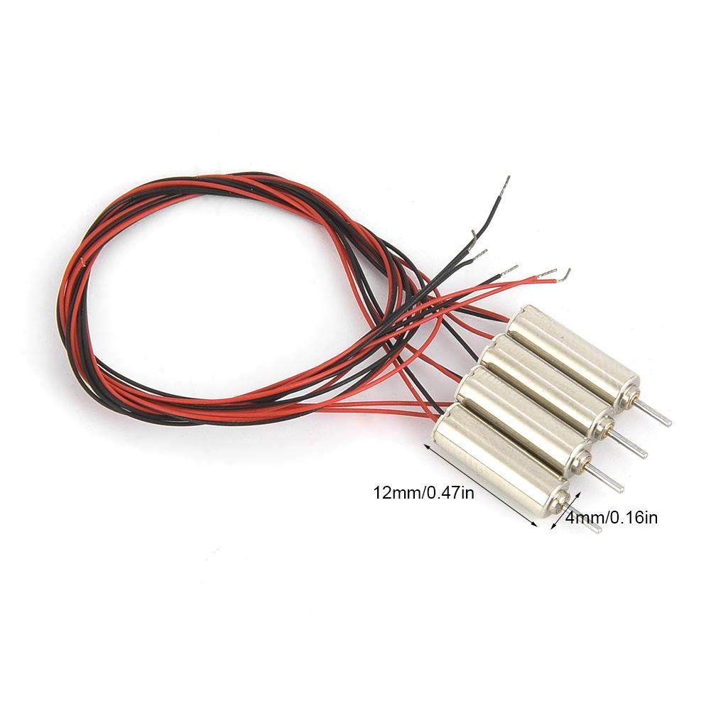 4pcs DC 4.5V 31440RPM Coreless Motor 4x12mm Micro Motor for RC Helicopter Toy