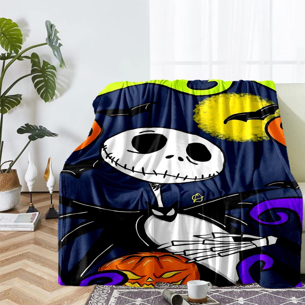 The Nightmare Before Christmas Theme Printed Blanket - Perfect for Couch, Bed, Travel & Outdoor Use | Machine Washable, Cozy & Durable.