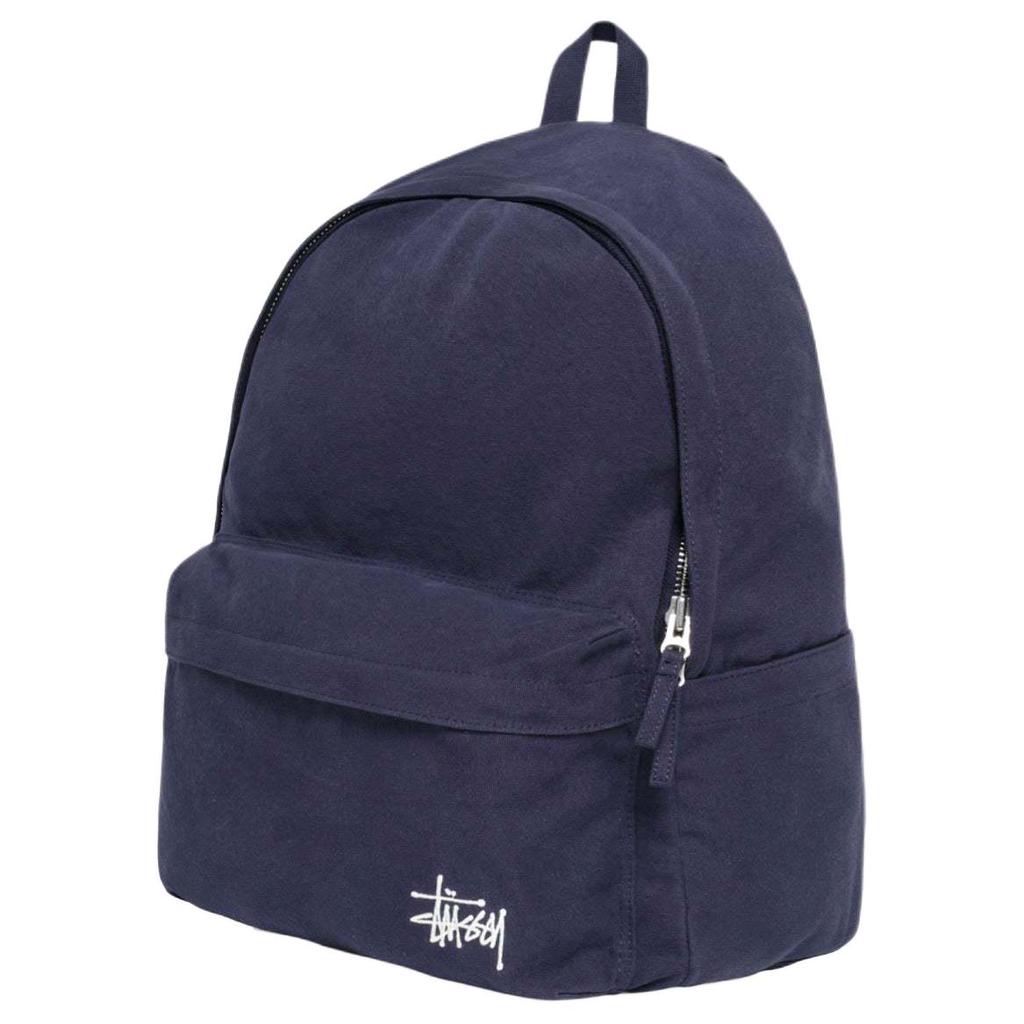 Stussy Logo Cotton Backpack Unisex Backpack Navy-Blue 134252-NAVY