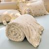 Knitted Cotton Summer Cool Quilt Ruffled Design Summer Single Twin Air-Conditioning Machine Washable Blanket