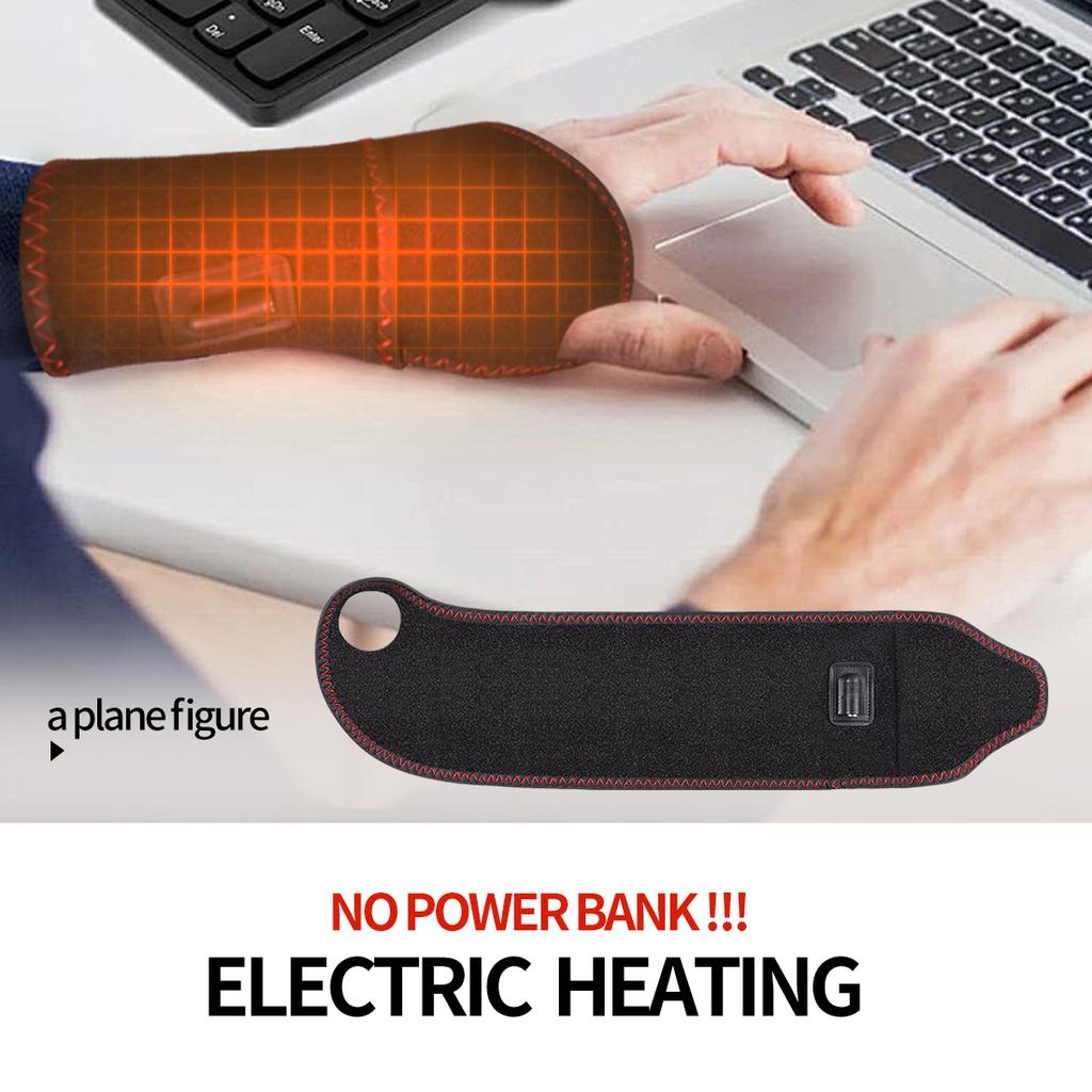 Portable Electric Wrist Massager Thermal Therapy For Arthritis Carpal Tunnel Relief 3 Vibration Kneading Modes Sprain Protection