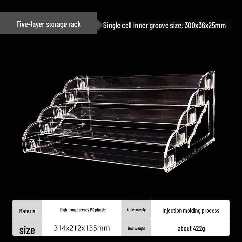 Mehrschichtiges transparentes Displayregal für Nagellack, Lippenstift und Kosmetik