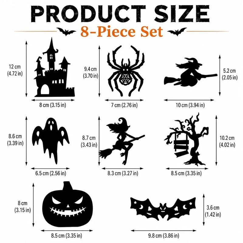 Halloween LED-Silhouet Muurstickers 3D Hol Ontwerp Met LED-Verlichtingseffecten Voor Trick-or-Treat Feest Achtergronden