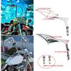 Rich Choices Chrome Motorcycle Blade Rearview Side Mirrors Comptible with Harley Road King Street Glide FLHX Road Glide Cruiser Chopper