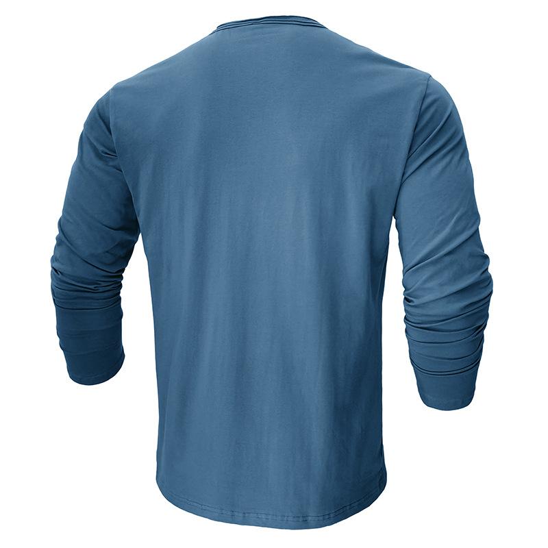 Men’s Long Sleeve Crew Neck Cotton T-Shirt