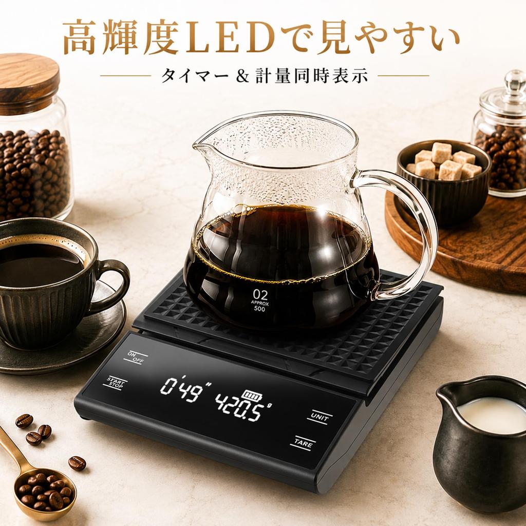 by a Digital Coffee Scale with Timer Measures from Drip Kitchen High Measuring Silicone Instruction Manual Included [Supervised Competition-Winning