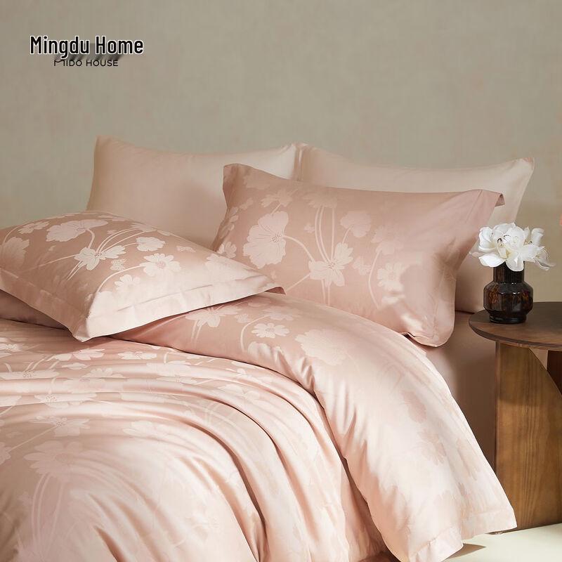 MIDO HOUSE 100-TC Cotton Sateen Luxury 4-Piece Bedding Set