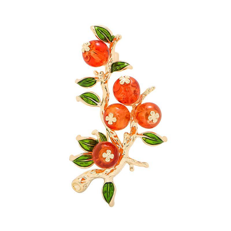 

Lady Chic Persimmon Rhinestone Brooch Pin Gift Fashion Diy Accessory Women s Corsage оранжевый