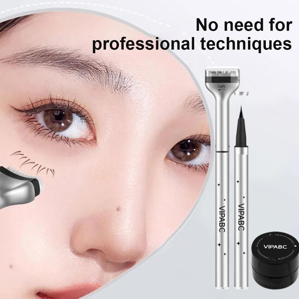1 Set Eyelash Seal DIY Lower Lash Extension Stamps For Beginner Convenient Natural Simulation Mascara Stick Silicone Makeup Tool