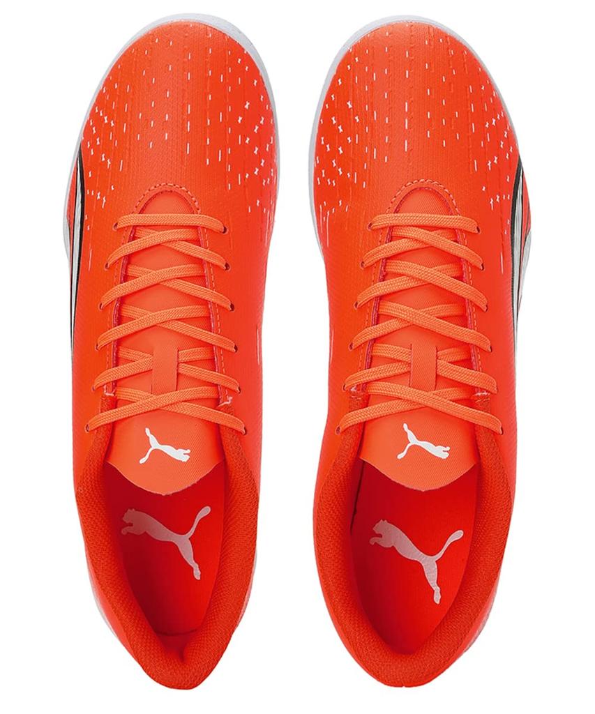 Puma Ultra Play TT 107226 2023 Ultra Size cm Men's Soccer/Futsal Shoes, Spring/Summer Colorway, Orange/Puma White/Blue Glimmer, 25.0