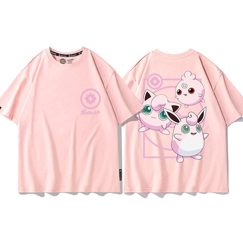 Pokémon Joint Tshirt Childrens Summer Mens and Womens Geng Gui Super Dream Clothes Boys Pokémon Short Sleeves