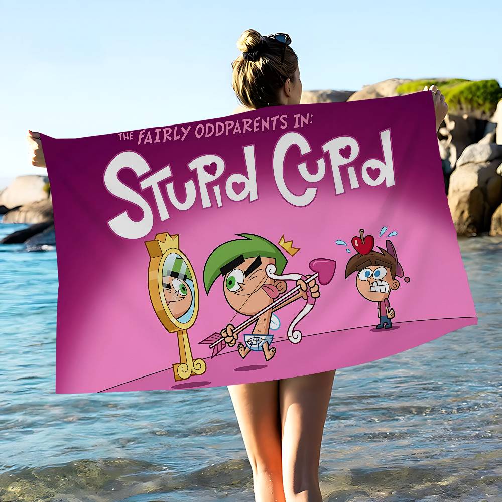 Cartoon The Fairly OddParentsS Bath Towel Microfiber Soft Water Absorbing Breathable For Girl Kids Decorative Beach Towel