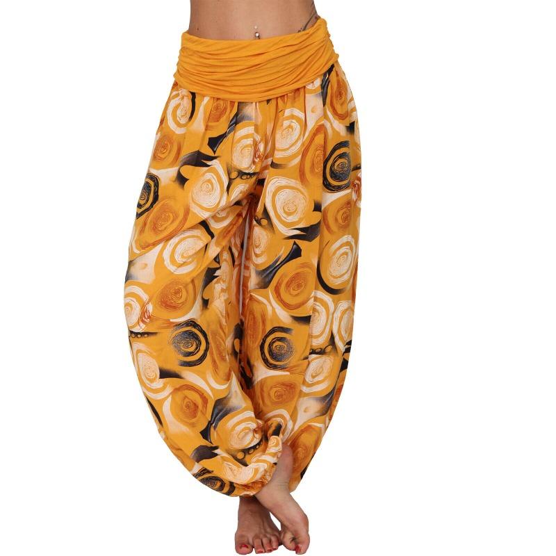 15 Color Women Casual Elastic Waist Plus Size Print Long Trousers Straight Loose Long Pants Haren