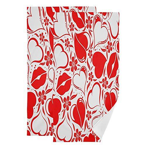 Valentine S Day Red Lips Love Print Beach Towel Swimming Bath Towel Sports Fitness Towel More sizes, contact customer service.
