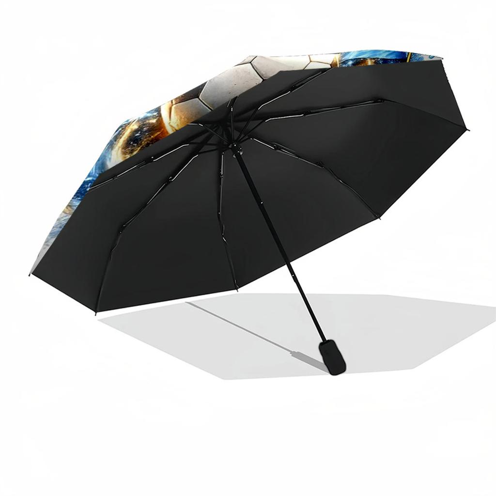 Argentina Football Fan Portable Automatic Umbrella Folding Umbrella with 8 Ribs Durable Plastic & Iron All-Season Travel Fashion Lovers