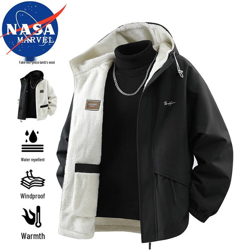 NASA MARVEL Herren Wende-Winterjacke