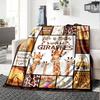 Adorable Giraffes Home Customize Your Name Blankets Soft Cozy Lightweight Versatile For All Seasons Perfect For Picnics Sofa Office Bed Living Room