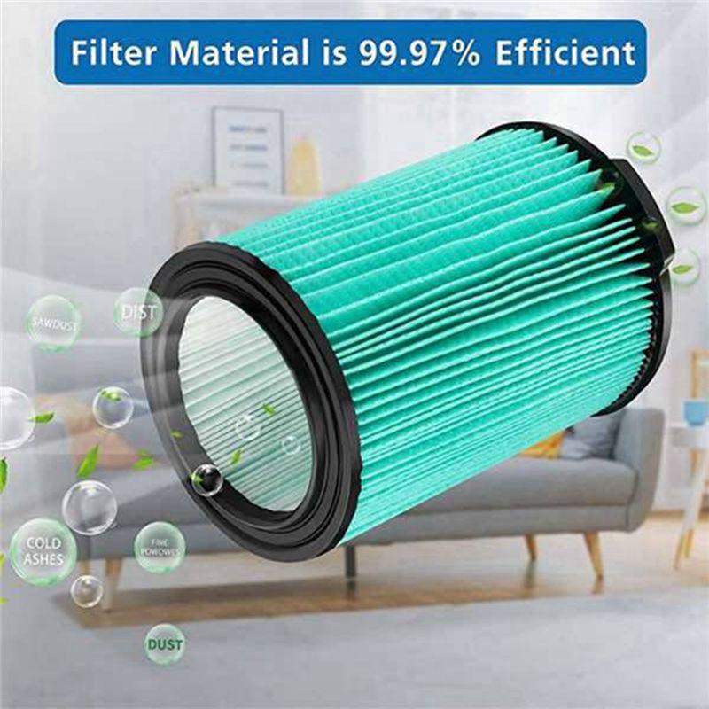 AEE4-HEPA Replacement Filter For Ridgid VF6000 Vacuum Cleaner Parts Vacuum High-Efficiency Air Filter With 1Pc Brush