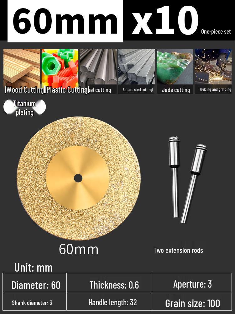 Carborundum Electric Grinder Cutting Disc for Caulking, Glass, Jade, and Polishing.