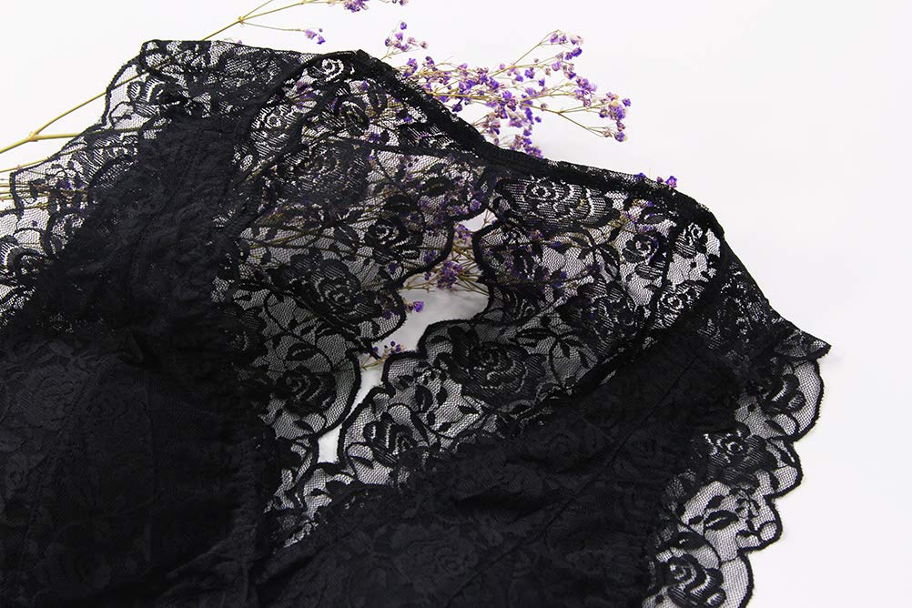 Stylish silk wireless can be used as a room bra or night bra [SilRiver] bra, stress-free non-wired bra, (Medium, black)