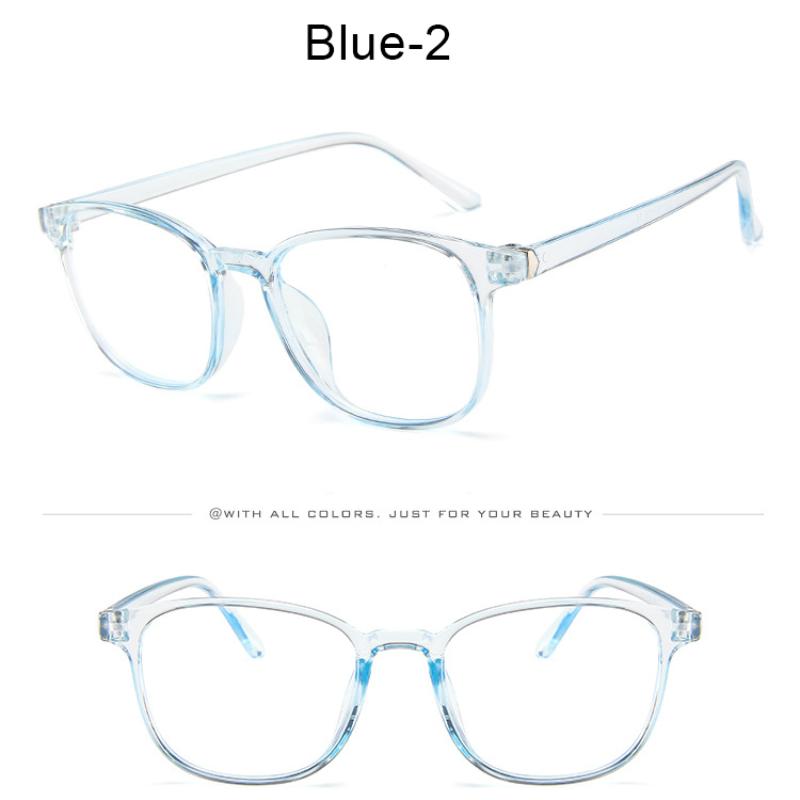 Retro Mens Glasses Frame Fashion Computer Eyeglasses Frame Women Anti-blue Light Transparent Clear Pink Plastic Frame
