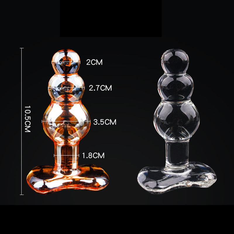 Experience Intense Anal Pleasure Beaded Glass Butt Plug Featuring T-Bar Bullet Masturbation Women Men LGBTQ+ Explore G-Spot Orga