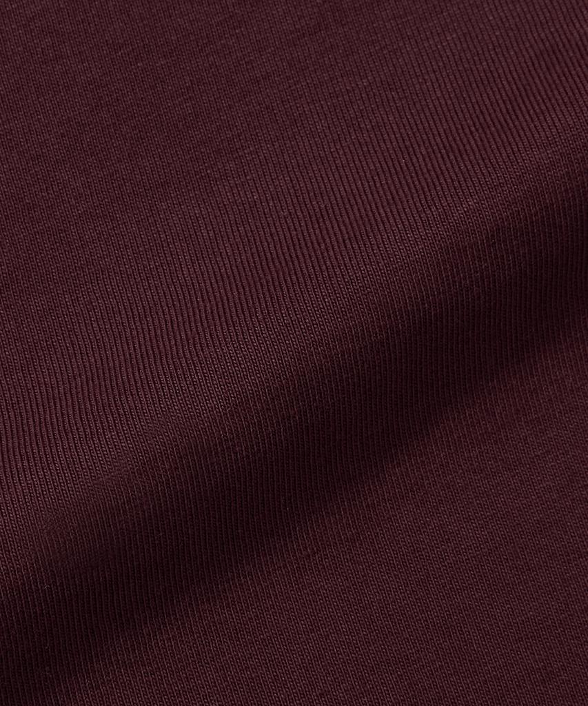 AGOD Oversized Vintage Rugby Short Sleeve T-Shirt [Burgundy]