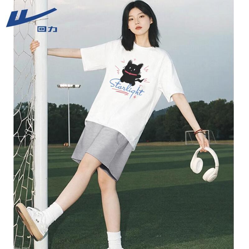 

Hui Li Women s Electric Cat Print Pure Cotton Loose T-shirt 2XL