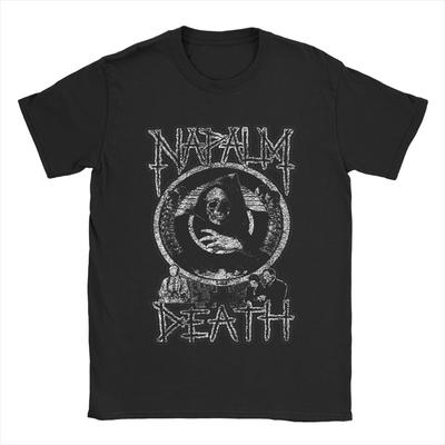 Napalm Death Herren T-Shirt Band Lustiges T-Shirt Kurzarm Rundhals T-Shirts Reine Baumwolle Geschenk Kleidung
