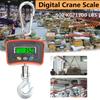 LED 500 KG / 1100 LBS Heavy Duty Industrial Hanging Scale Orange DC 6V Digital Display Crane Scale