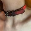 Y2K Fashion Gothic Leather Chain Choker Necklace for Women Men Trendy Vintage Neo-Gothic Collar Jewelry Accessories Gifts