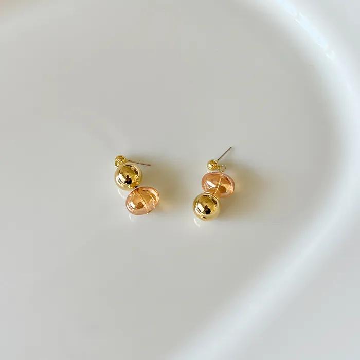 Gold Bubble Earrings