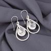 Rare Dendritic Opal Gemstone 925 Sterling Silver Jewelry Handmade Earrings 1.70" EE-96-29