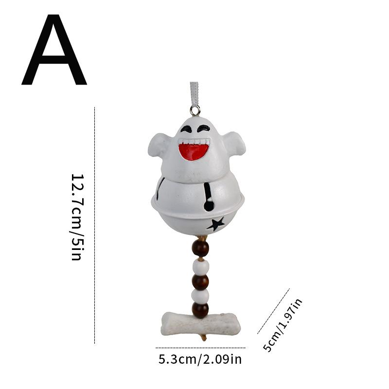 2025 Halloween Cute Cartoon Ghost Wind Chime Hanging Ornaments Halloween Resin Pendant Happy Halloween Day
