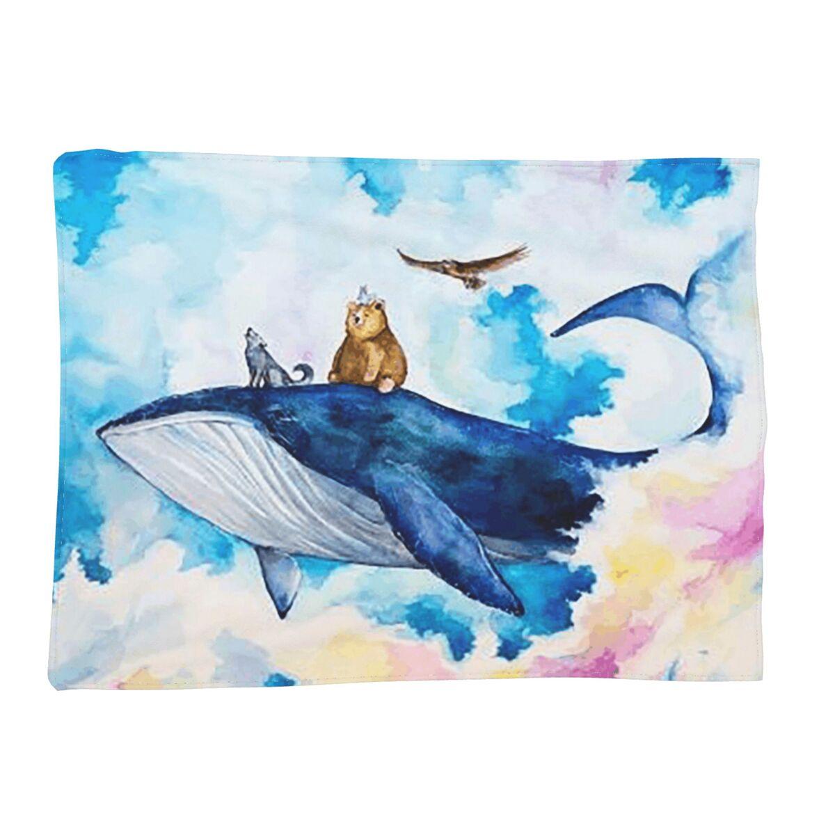 Ocean Meets Sky Blankets Soft Warm Flannel Throw Blanket Plush for Bed Living room Picnic Travel Home Couch 80x120cm