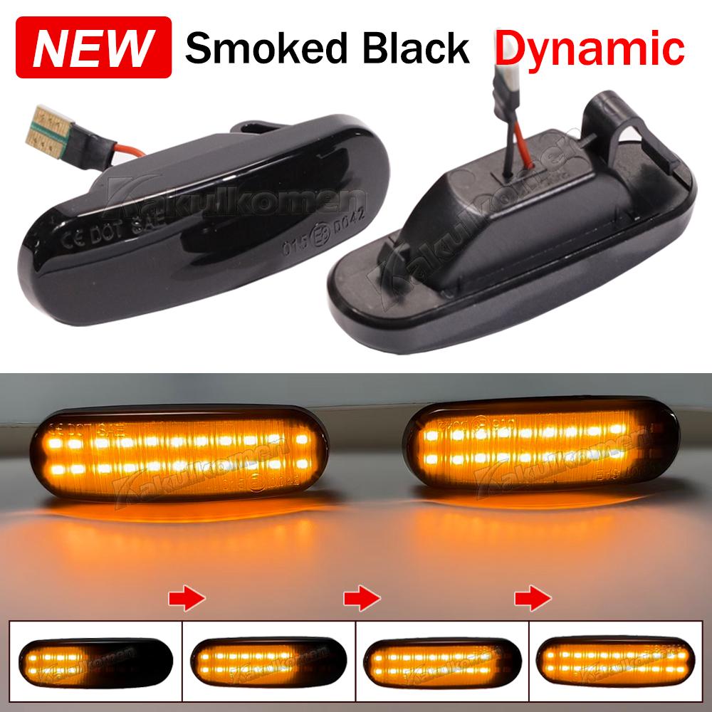 2Pcs For Fiat Panda 169 Grande Punto Inkl Evo Doblo Fiorino Linea Idea Dynamic LED Turn Signal Side Marker Light Repeater Lamp