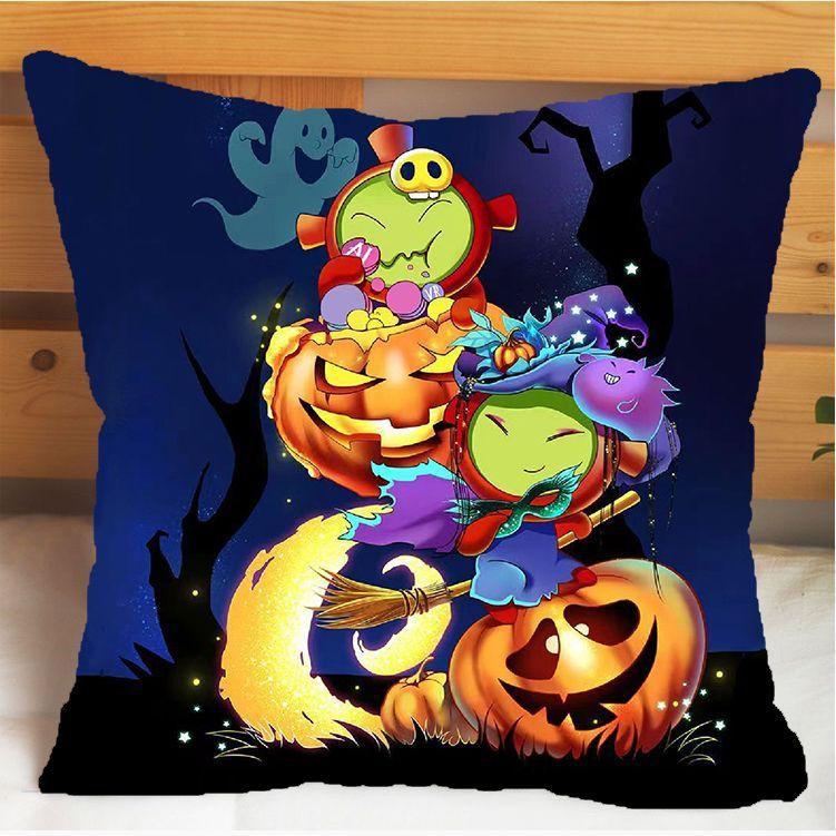 

Halloween Peripheral Pillows, Pumpkins, Funny Creative Anime Pillows, Party Room Decorations, Birthday Gifts linen-45x45cm double-sided [without pillow core]