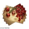4pcs/6pcs, Christmas Bow Bauble Xmas Placemats, Table Mats for Kitchen, Home Decoration, Suitable for Daily Holiday Kitchen Banquet Party Table Decora