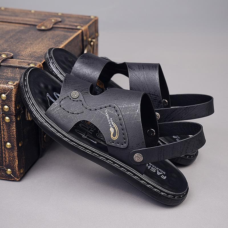 Sandals men's trendy wear-resistant outer wear dual-purpose slippers men's casual versatile summer new non-slip soft-soled beach shoes