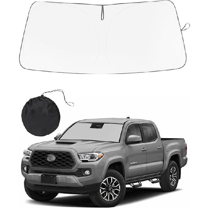 

Солнцезащитная шторка на лобовое стекло, совместимая с аксессуарами Lexus RX 2023 2024 — двухслойная складная передняя солнцезащитная козырек 210T 2024 Tacoma