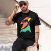 Abstract Colorful Bird Men's T-Shirt Ist Design Summer Casual Wear Gift For Him Model Short-sle