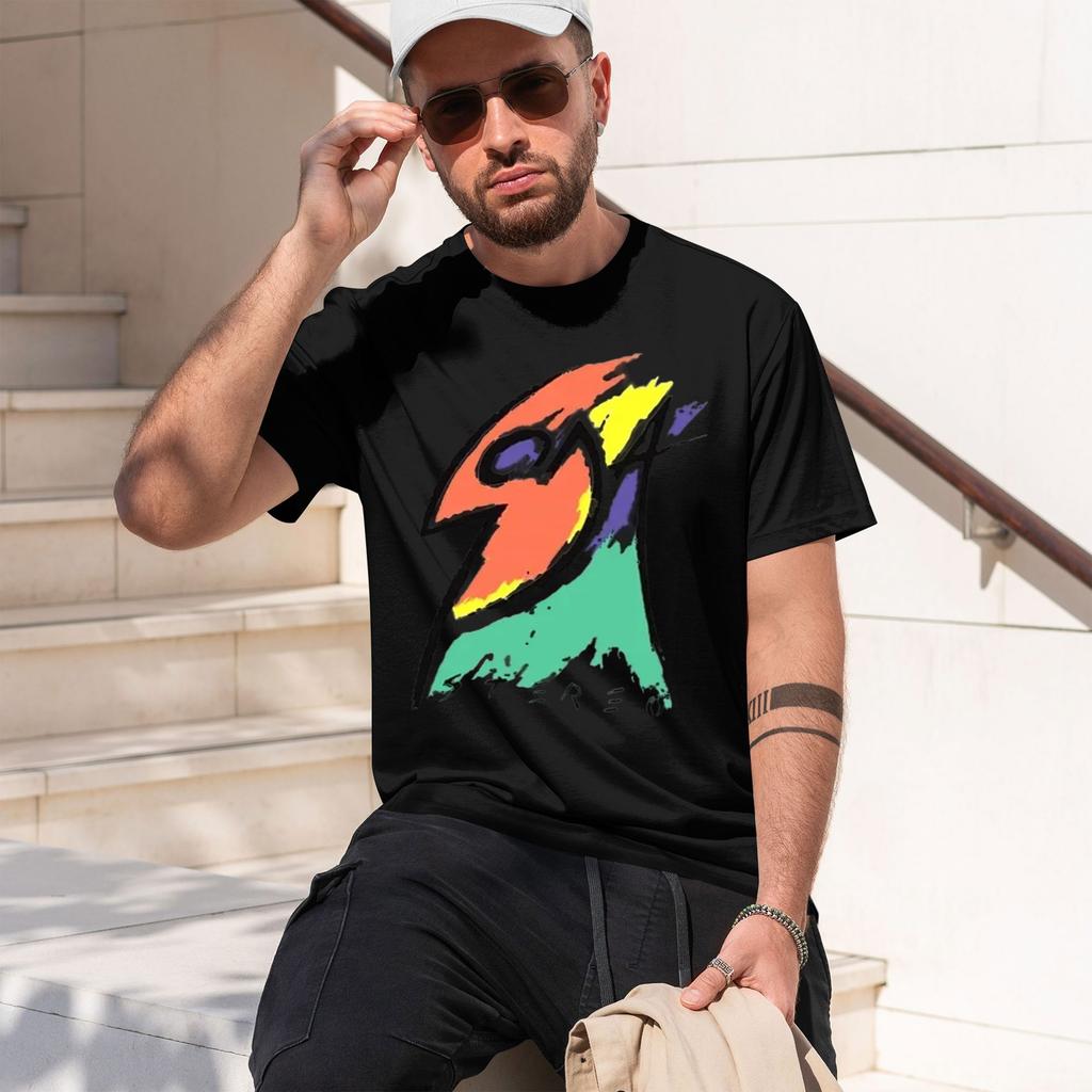 Abstract Colorful Bird Men's T-Shirt Ist Design Summer Casual Wear Gift For Him Model Short-sle