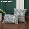 1PC Retro Chinese Classical Blue and White Porcelain Printed Cotton and Linen Pillowcase for Sofa Living Room Bedroom Home Decor