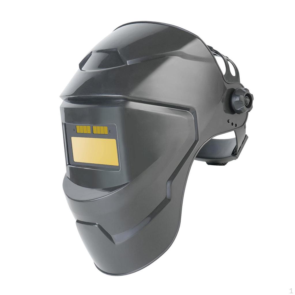 Auto Darkening Welding Helmet Face Cover Equipment Ergonomic Angle Adjustable Large View 180 Degree
