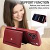 Faux Leather Phone Case for IPhone 17 16 15 14 13 12 X XS XR 11 E Pro Max Plus Mini Card Bag Built-in Bracket & Makeup Mirror