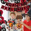 Halloween Balloons Party Decoration Creative Pumpkin Scary Ghost Spider Balloons Kit Halloween Balloon Flag Set for Wall Decor